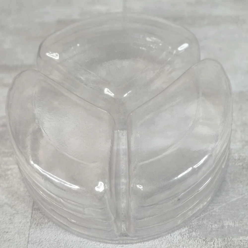Longaberger Basket Plastic Protector Clear Insert Small Tri-Divider 3 Section